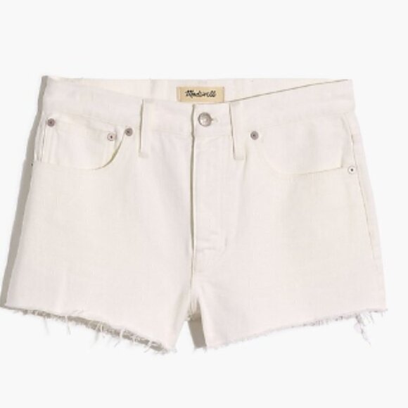 Madewell Relaxed Denim Shorts in Tile White 28 - Picture 1 of 10
